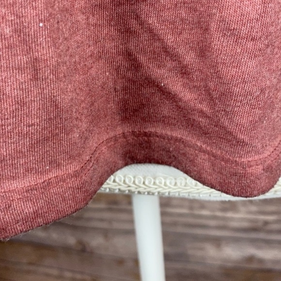 Dantelle Rusty Red Lace Design Tee - Picture 5 of 5